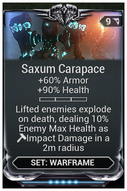 Saxum Carapace - Trade Statistics | Warframe Market